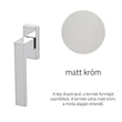 Kép 1/3 - Olivari Diana matt króm ablakfélkilincs