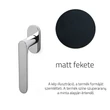 Kép 1/3 - Olivari Icona matt fekete ablakfélkilincs