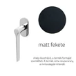 Kép 1/3 - Olivari Lama L matt fekete ablakfélkilincs