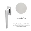 Kép 1/3 - Olivari Living matt króm ablakfélkilincs