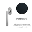 Kép 1/3 - Olivari Okay matt fekete ablakfélkilincs