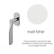 Kép 1/3 - Olivari Paddle matt fehér ablakfélkilincs