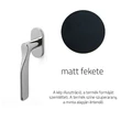 Kép 1/3 - Olivari Paddle matt fekete ablakfélkilincs