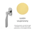 Kép 1/3 - Olivari Paddle szatén szuperarany ablakfélkilincs