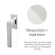 Kép 1/3 - Olivari Planet Q fényes króm - matt króm ablakfélkilincs
