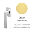 Kép 1/3 - Olivari Planet Q szatén szuperarany ablakfélkilincs