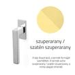Kép 1/3 - Olivari Planet Q szuperarany / szatén szuperarany ablakfélkilincs