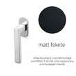 Kép 1/3 - Olivari Planet Bassa matt fekete ablakfélkilincs