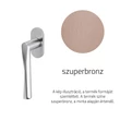 Kép 1/3 - Olivari Dynamic szuperbronz ablakfélkilincs