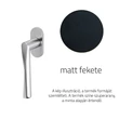 Kép 1/3 - Olivari Dynamic matt fekete ablakfélkilincs
