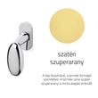 Kép 1/3 - Olivari Blindo szuperarany szatén ablakfélkilincs