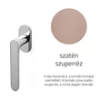 Kép 1/3 - Olivari Icona szatén szuperréz ablakfélkilincs
