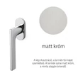 Kép 1/3 - Olivari Lotus matt króm ablakfélkilincs