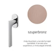 Kép 1/3 - Olivari Lotus szuperbronz ablakfélkilincs