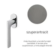 Kép 1/3 - Olivari Lotus szuperantracit ablakfélkilincs
