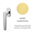 Kép 1/3 - Olivari Lugano szatén szuperarany ablakfélkilincs