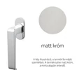 Kép 1/3 - Olivari Milano matt króm ablakfélkilincs