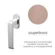 Kép 1/3 - Olivari Milano szuperbronz ablakfélkilincs