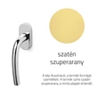 Kép 1/3 - Olivari Tizianella F szatén szuperarany ablakfélkilincs