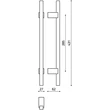 Kép 2/6 - Olivari Bios fényes króm tolóajtó fogantyú L205 (431 mm)