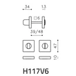 Kép 2/3 - Olivari Verona Q szuperantracit WC négyzetrozetta H117V6