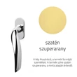 Kép 1/3 - Olivari Vola szatén szuperarany ablakfélkilincs