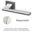 Kép 1/2 - Mandelli Link modern négyzetrozettás kilincsgarnitúra