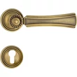 Kép 3/3 - Linea Cali Daisy matt bronz - szatén réz körrozettás kilincsgarnitúra 1070 RB 112 OB
