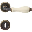 Kép 5/5 - Linea Cali Erica súrolt bronz / elefántcsont színű porcelán körrozettás kilincsgarnitúra 1296 RB 103 OG