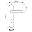 Kép 2/2 - Linea Cali Grip aranyozott hosszúcímes kilincsgarnitúra 1705 PL OZ