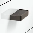 Kép 2/3 - Häfele H1575, 64 mm festett titán - fekete betét D-alakú bútorfogantyú 103.83.061