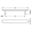 Kép 3/3 - Häfele H2380, 136 mm szálcsiszolt arany bútorfogantyú 106.70.290