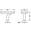 Kép 3/3 - Häfele H2355, 46 mm szálcsiszolt nikkel bútorgomb 106.70.591