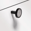 Kép 2/3 - Häfele H2175, 29,5 mm matt fekete / fehér márvány bútorgomb 106.70.180