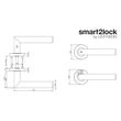 Kép 4/4 - Griffwerk Lucia Thema Professional grafitfekete smart2lock körrozettás kilincsgarnitúra