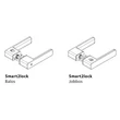 Kép 5/5 - Griffwerk R8 One szatén-nikkel zárható(Smart2lock funkció) kilincsgarnitúra