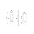 Kép 5/7 - Pascal 3665 AR matt inox húzóka tolóajtó kihúzásához WC zárral