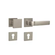 Kép 5/8 - Pascal Cynthia matt nikkel/fényes króm négyzetrozettás kilincsgarnitúra HR