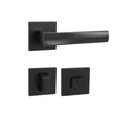 Kép 3/8 - Pascal Holly matt fekete négyzetrozettás kilincsgarnitúra HR SQ6