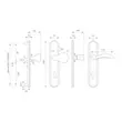 Kép 2/3 - Pascal Lyon Frienze antik szürke hosszúcímes gomb(eltolt)-kilincsgarnitúra