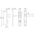 Kép 2/2 - Pascal Wien (280 mm) antik bronz hosszúcímes gomb-kilincs garnitúra G-SO