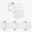 Kép 3/5 - AGB Touch mágneses nyílóajtó beltéri zártest matt króm fedőlappal