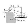 Kép 2/3 - FH410C Üvegajtó Pánt