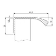 Kép 2/2 - Rujz Design fényes króm 497 mm bútorfogantyú 12.002A