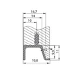 Kép 4/4 - Rujz Design szatén fekete nikkel 147 mm bútorfogantyú 2159A