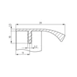 Kép 2/2 - Rujz Design fényes króm 147 mm bútorfogantyú 2192