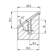 Kép 3/3 - Rujz Design matt króm 147 mm bútorfogantyú 2197