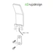Kép 2/2 - Rujz Design matt króm fogas 2187C