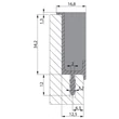Kép 4/4 - Rujz Design matt króm 140 mm bútorfogantyú 326.15