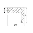 Kép 2/2 - Rujz Design matt króm 20 mm bútorfogantyú 328.20B